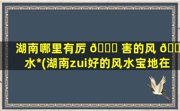 湖南哪里有厉 🍀 害的风 🐅 水*
(湖南zui
好的风水宝地在哪里)